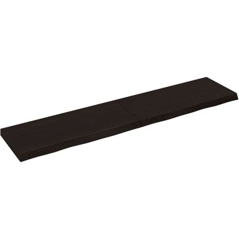 Tablero mesa madera roble tratada marrón oscuro 180x40x(2-6) cm vidaXL