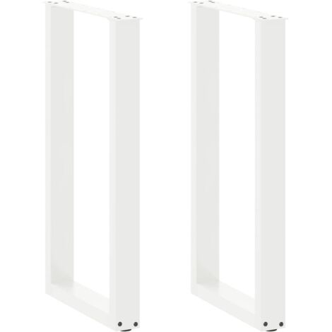 Patas para mesa de bar en forma de U (2 unidades), color blanco, 40 x (90-91) cm, acero vidaXL