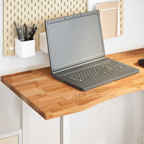 Tablero escritorio rectangular madera maciza roble marrón claro vidaXL