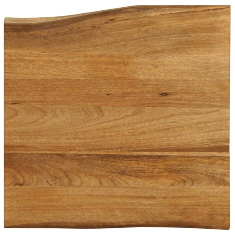 Tablero de mesa borde natural madera maciza mango 40x40x3,8 cm vidaXL