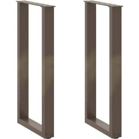 Patas para consola en forma de U (2 unidades, acero natural, 38 x 72-73 cm) vidaXL