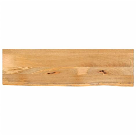 Tablero de mesa borde natural madera maciza mango 120x20x3,8 cm vidaXL (1/5)