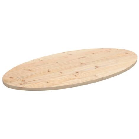 Tablero de mesa ovalado de madera maciza de pino 90x45x2,5 cm vidaXL