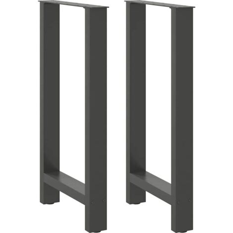 Patas para mesa de bar antracita (2 unidades, 40 x 90-91 cm, acero) vidaXL