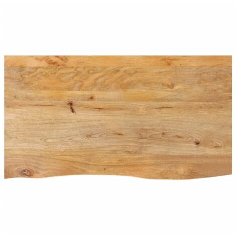 Tablero de mesa borde natural madera maciza mango 100x60x2,5 cm vidaXL