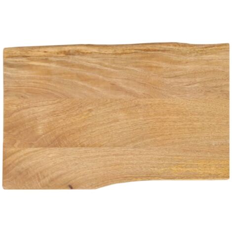 Tablero de mesa borde natural madera maciza mango 70x40x2,5 cm vidaXL