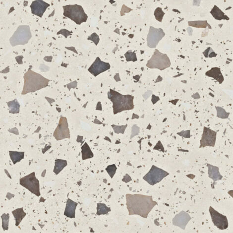 Baldosa Porcelánica Terrazo 100x50x2 cm / Crema Natural / Caja 1 un