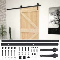 Puerta corredera con herrajes madera maciza de pino 80x210 cm vidaXL
