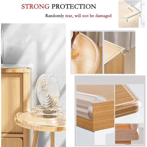 SJJJS Protège-Coins De Table Pour Bébé 2m + 4 Coins PVC Transparent - Protection Sécurité Enfants