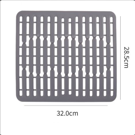 Tapis d'évier en silicone, lot de 2 protecteurs d'évier pour évier de