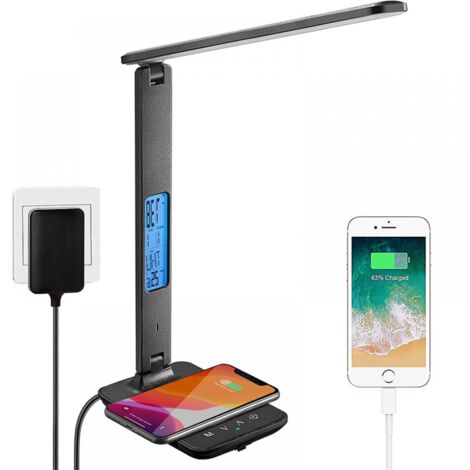 Lampe De Bureau LED Sans Fil Pour Enfant - Support Téléphone, 3 Couleurs, Rechargeable USB