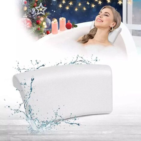 Oreiller de bain de luxe pour baignoire - Support de cou ergonomique