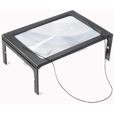 Loupe De Lecture A4 Avec Lumière LED - Grossissement 3x - Parfaite Pour Petits Textes