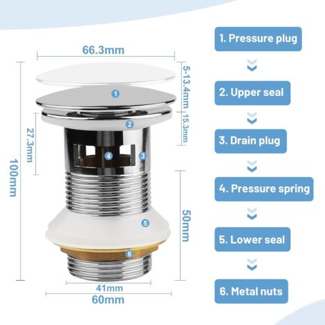 Siphon Universel Pour Lavabo Et Évier - Siphon Anti-Odeur Avec Orifice
