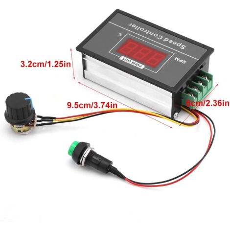 12V 24V 48V 30A PWM Contrôleur de vitesse du moteur Gradateur Soft Sta