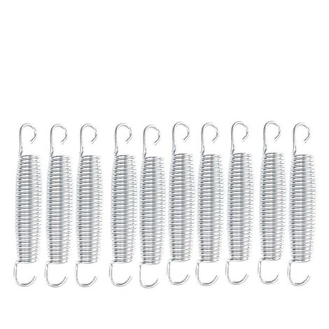 Lot De 12 Ressorts De Trampoline - 16,5 Cm, Acier Galvanisé Argenté, Diamètre 3 Mm, Résistant Rouille