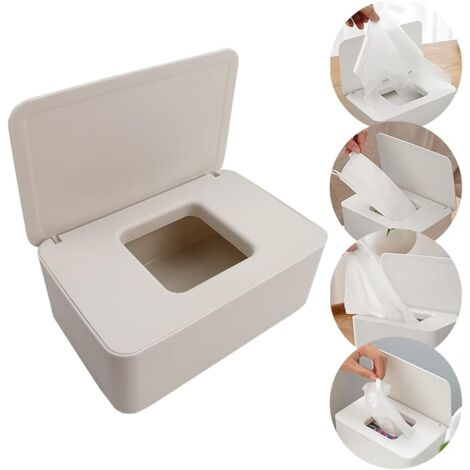 2 pièces boîte de lingettes humides bébé, boîte de rangement de papier toilette, boîte 2 pièces boîte de lingettes humides bébé, boîte de rangement de papier toilette, boîte