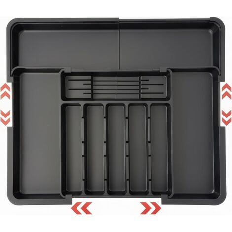 Range-couverts Avec Couvercle, Boîte De Rangement Couverts Pour Tiroir De Cuisine Et Comptoir, Organisateur De