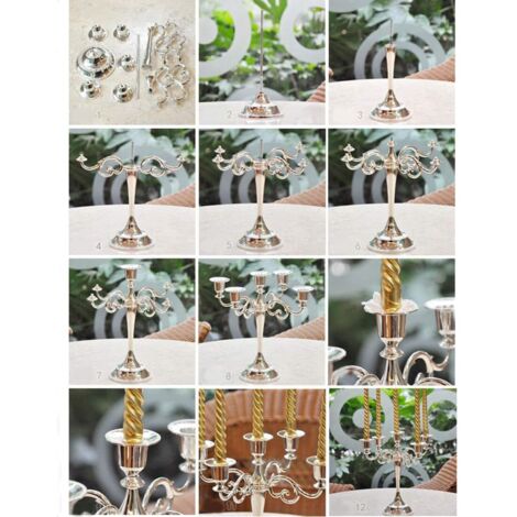 Décoration Mariage Table Chandelier De Mariage Élégant 3 Branches Or – Bougeoir Candélabre Moderne Pour Table De Réception Décoration Mariage Table Chandelier De Mariage Élégant 3 Branches Or – Bougeoir Candélabre Moderne Pour Table De Réception