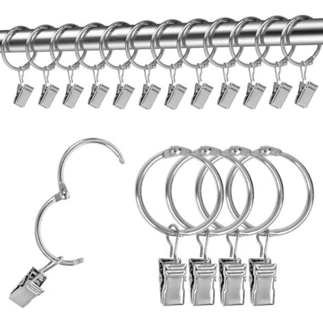 Lot De 40 Anneaux Rideau Métal Avec Œillet Plat – Diamètre Intérieur 51 Mm – Bronze Vieilli – Compatible Tringles ≤ 43 Mm