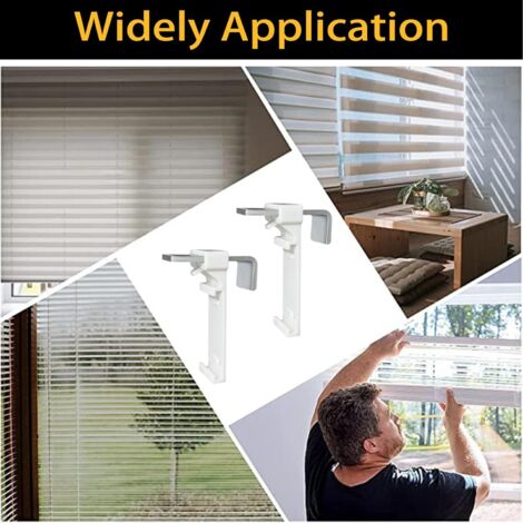 Support de serrage pour store - Store double Ancable - Sans perçage - Kit d' accessoires de rechange - Support de serrage pour PVC, fenêtre en bois, battant de porte