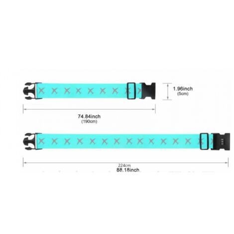 Sangles De Voyage Avec Serrure à Code - 2 Pièces Vert Clair Pour Valises - 79x2 Cm