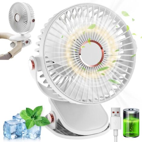 Ventilateur USB De Bureau 6" 20000 MAh - 3 Vitesses, Rotation 180°, Minuterie, Power Bank Intégré