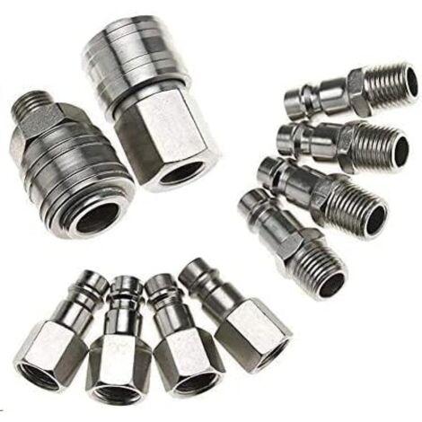 Raccord à Libération Rapide BSP 1/8″ Pour Carabine PCP – Acier Inoxydable, 400 Bar, Compatible Pistolet à Air