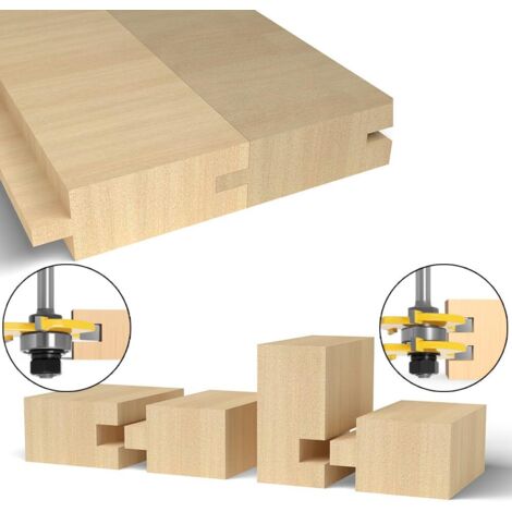 Fraises Extra-longues Router ASNOMY - 5 Fraises à Bois Extra Longues 8mm - Pour Router Et Menuiserie Fraise A Rainurer