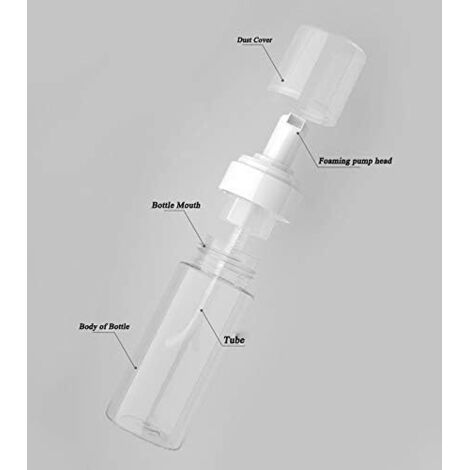 Lot De 2 Flacons Moussants Vides 100 Ml Avec Pompe - Rechargeables Pour Savon, Nettoyant Visage Et Mains
