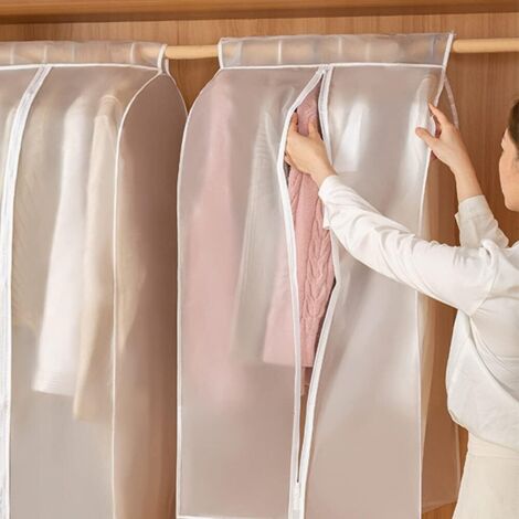 20 Housses Transparentes Anti-poussière Pour Vêtements - 7 Tailles Avec Fermeture éclair, En Plastique PP Résistant