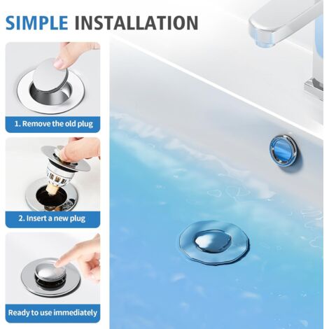 Sapho Silfra Pièces de rechange - Bouchon de rechange en laiton pour les garnitures de vidage de baignoire, 72 mm, chrome RI00651