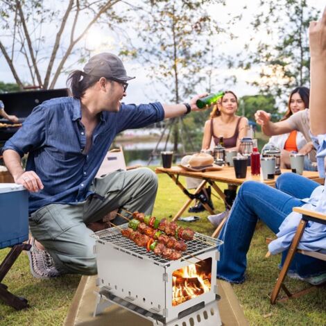 Poêle à Bois Portable Outbacker Vista Eco Burn Avec Conduit 2,68 M