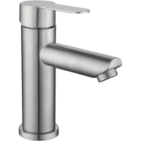 Robinet Lavabo Haut Salle De Bain Acier Inoxydable Levier