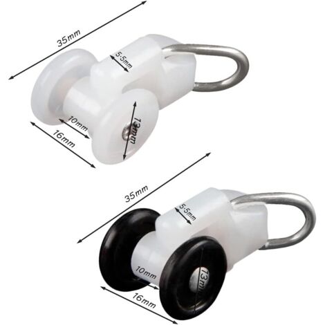 20 Roues De Poulie Pour Rideau – Métal/alliage Zinc, Diamètre 17 Mm, Coulisse Silencieuse, Pour Rails De Rideau