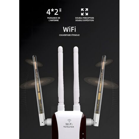 Getue Répéteur WiFi 1200Mbps 5GHz 2,4GHz sans Fil Amplificateur Compatible Modes Repeteur/AP