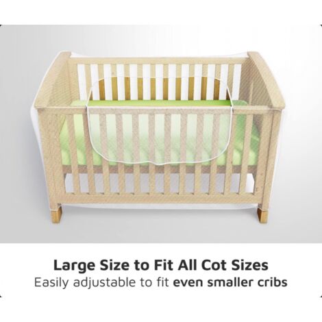 Moustiquaire Universelle Pour Lit Bébé / Lit De Voyage – Maille Fine + Fermeture Éclair Silencieuse (Blanc)