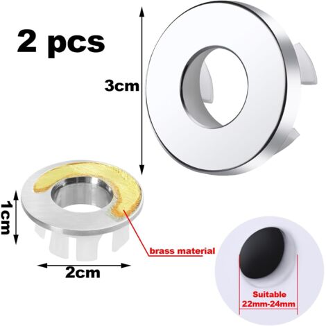 Yzmmxz 6 Pcs Bouchon Trop Plein Lavabo, Anneau De Débordement D'Évier, Cache Trou Lavabo, Pour Lavabo, Salle De Bain, Cuisine