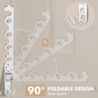 Bixury – Cintre Mural Pliable Rotation 180° – Étendoir Porte-vêtements Gain De Place Pour Balcon, Salle De Bain, Chambre Ou Buanderie