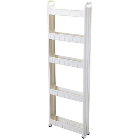 Chariot De Rangement Mobile 2 étages - Étagère Roulante Pour Cuisine, Salle De Bain, Bureau - 37x22x43,5 Cm - 8