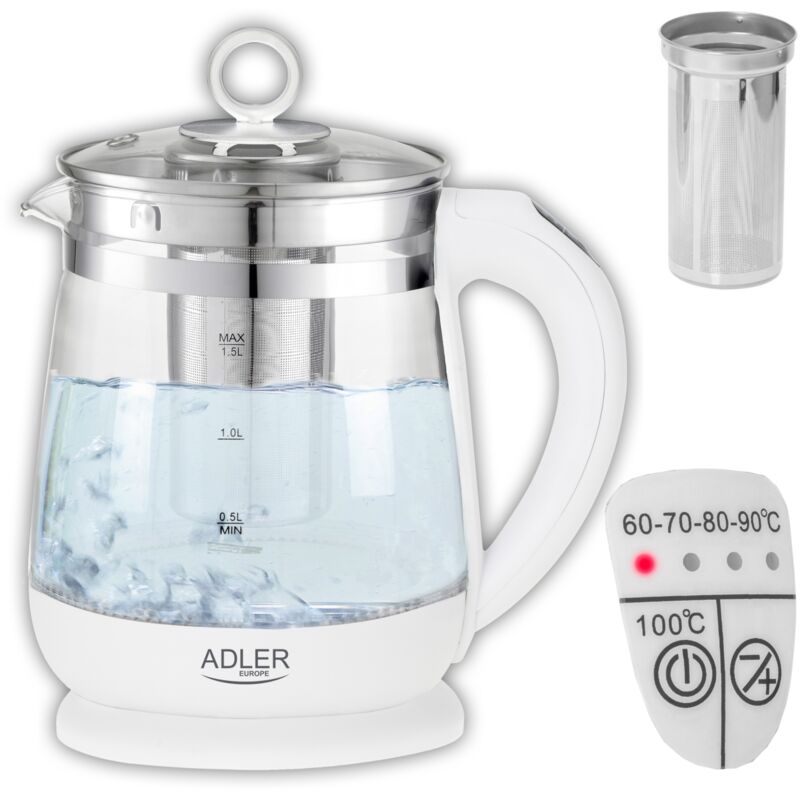 Thermos HI - 1,5 L - double paroi - acier inoxydable - mat - café/thé - isolation sous