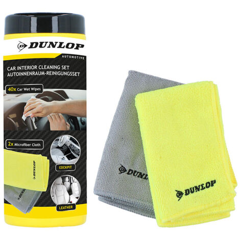 DUNLOP Chiffon Microfibre 35x40cm 300gsm - Nettoyage Humide & Sec, Lavable & Réutilisable, Haute Absorption, Entretien Auto (1/4)