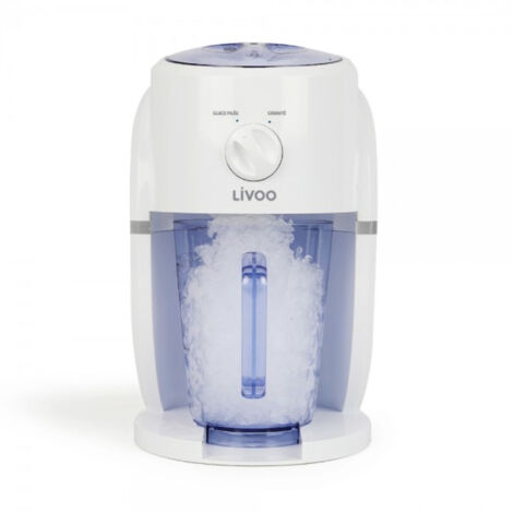 Machine à glaçons 2 en 1 – Glace pilée et granités – 250g/min – Capacité 1,1L – Dimensions 31 x 21,9 x 19,5 cm – Puissance 25W – Livoo