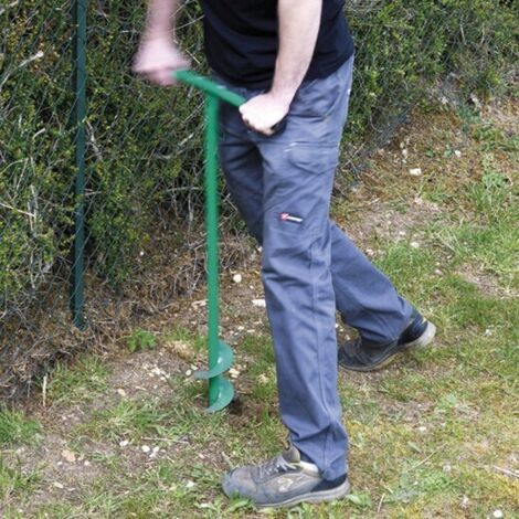 Ribimex – Tarière manuelle 100 cm – Pointe Ø 10 cm – Pour petits travaux de jardinage – Fabriquée en Italie (1/5)