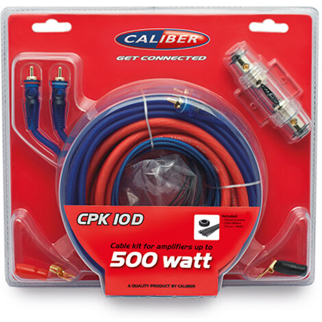 Kit Câblage Ampli Voiture 1500w Kit De Câblage Pour Amplificateur 1500W - Caliber CPK20D - Subwoofer Haut Parleur Voiture 16.5 Cm