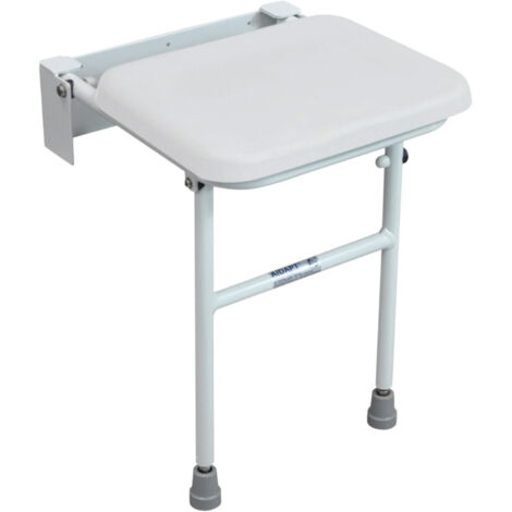 Aidapt Siège de Douche Rembourré Compact avec Pied Solo Seat Blanc