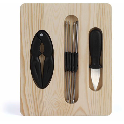 Set à crustacés Livoo MEC128 - Contient 1 pince, 6 curettes, 1 couteau à huîtres et crustacés (1/3)