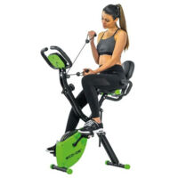 Vélo magnétique pliant Slim Bike 535010 avec 8 niveaux de résistance Coloris Vert