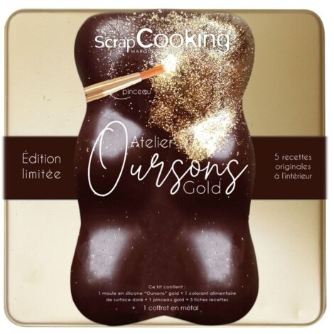 Coffret Moule Silicone - Ourson Gold - édition Limitée - Scrapcooking (1/5)
