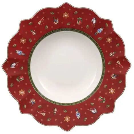 Villeroy & Boch – Assiette creuse rouge 26 cm en porcelaine – Compatible micro-ondes – Motif Toy's Delight – 1485852700